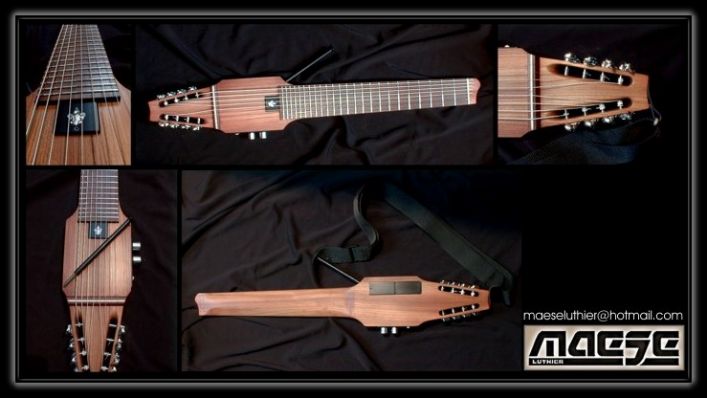 Guitarra de viaje de 8 cuerdas